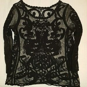 Express black lace top